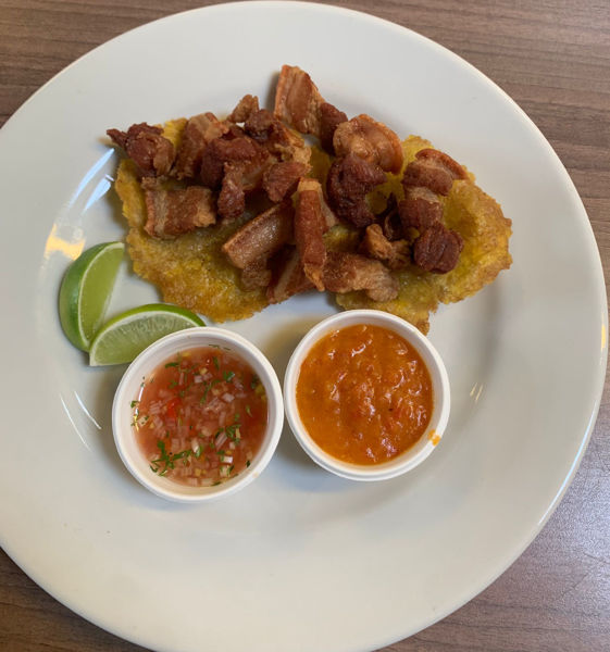 Imagen de Chicharrones con tiras de plátano