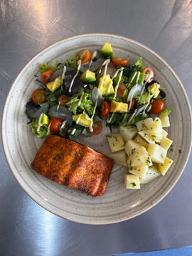 Plato ligero con salmón